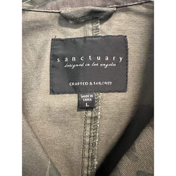 Sanctuary | Crop Military Camo Jacket Utility Grunge Button Up - Size Small - Picture 2 of 5